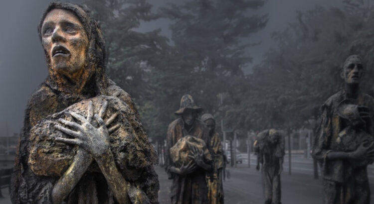 památník obětem hladomoru v Dublinu