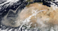 Saharský prach mířící na Evropu
