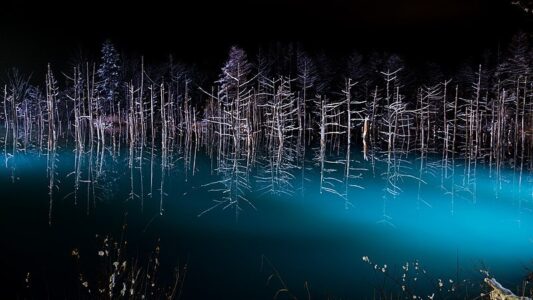 Blue pond Hokkaido