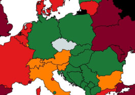 Mapa zemí podle míry rizika nákazy. Zdroj: mzcr.cz