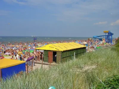Pláž u města Łeba