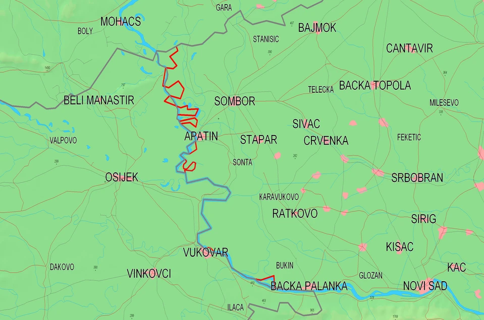 Hranice Srbsko - Chorvatsko